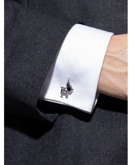 Paul Smith White Dog Cufflinks for men