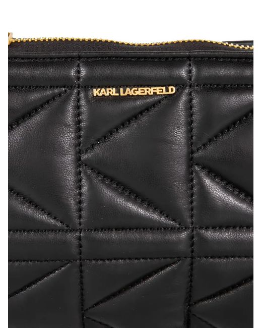 Karl Lagerfeld Black Gesteppte Schultertasche