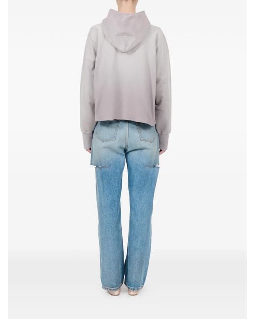 Maison Margiela White Printed-Detail Hoodie