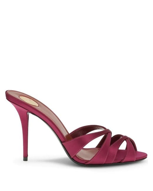 Saint Laurent Pink 95Mm Chandelle Open-Toe Strap Sandals