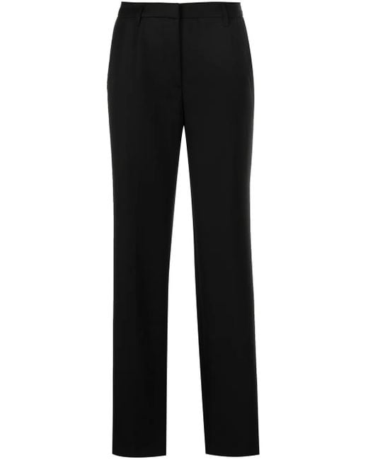 Anine Bing Black Straight-Leg Trousers