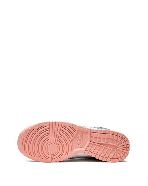 Nike Green Dunk Low Snakeskin "Washed/Bleached Coral" Sneakers