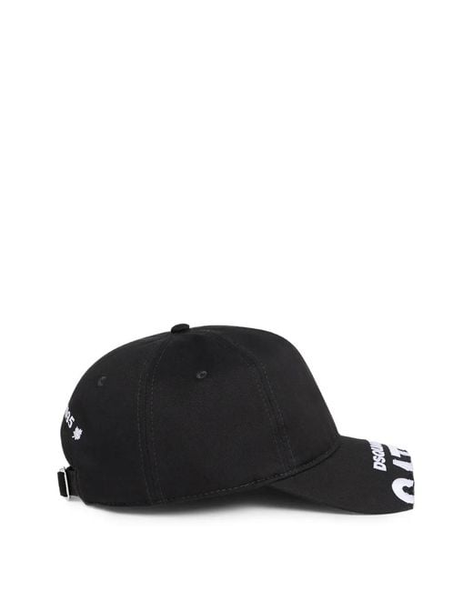 DSquared² Black Logo Baseball Cap for men