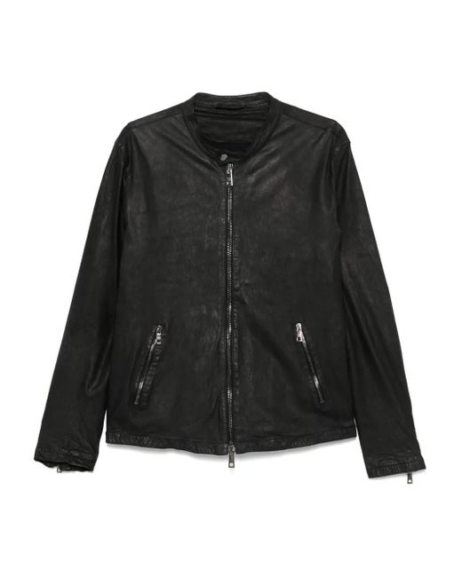 メンズ Giorgio Brato Zip-up Leather Jacket Black