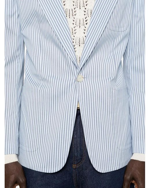 Vivienne Westwood Blue Silk And Nylon Blend Zip Jacket for men