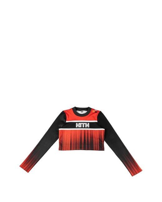 Kith Red Valen Surge Logo-Print Top
