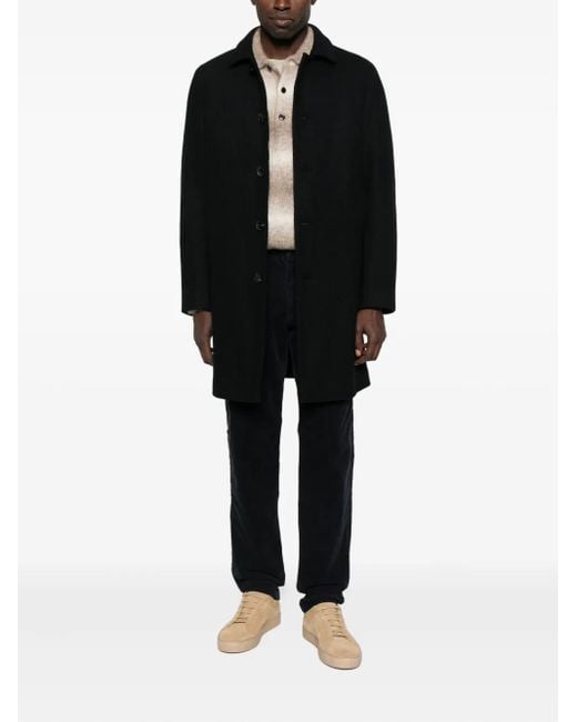 Marc O' Polo Black Single-Breasted Coat for men