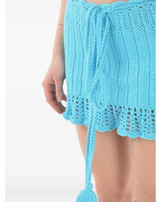 Matimì Blue Crochet Ruffled Skirt
