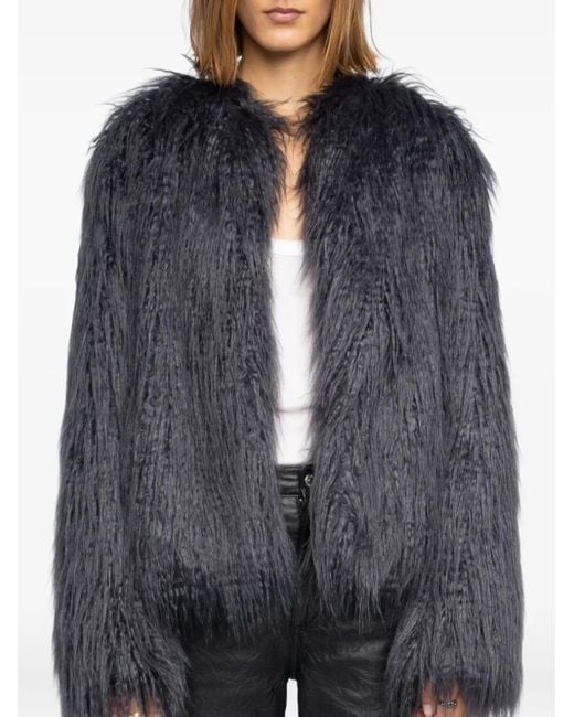 Zadig & Voltaire Gray Freddie Ff Open Coat