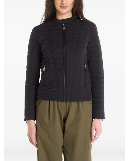 Guess Black Quilted Zip Jacket