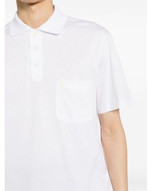 Brioni Poloshirt mit Logo-Etikett in White für Herren