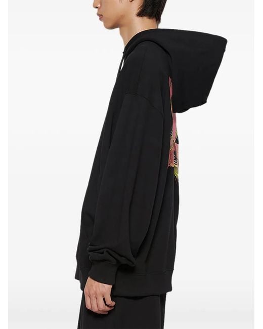 44 Label Group Langärmeliger Hoodie in Black für Herren