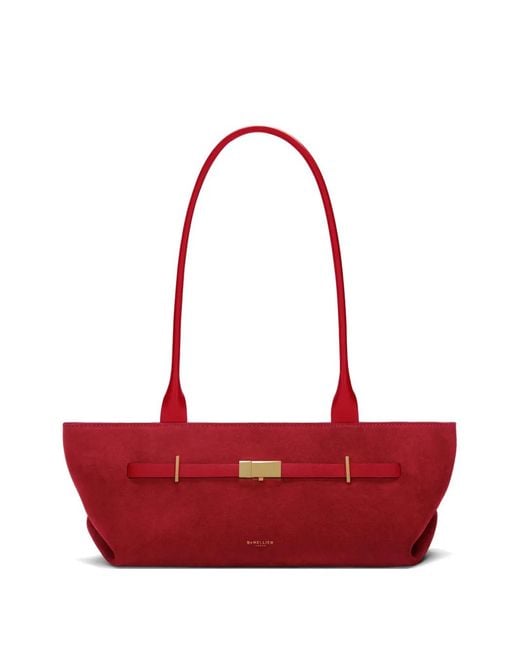 DeMellier London Red The New York Suede Shoulder Bag