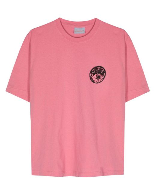 Bluemarble Pink Uolucky Logo-print T-shirt for men