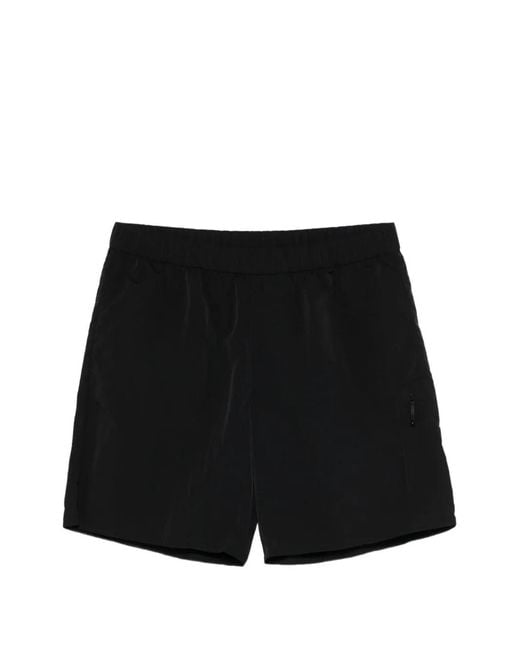 Moncler Black Logo Swim Shorts for men