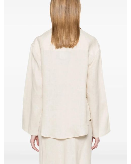 Twinset White Linen Blouse