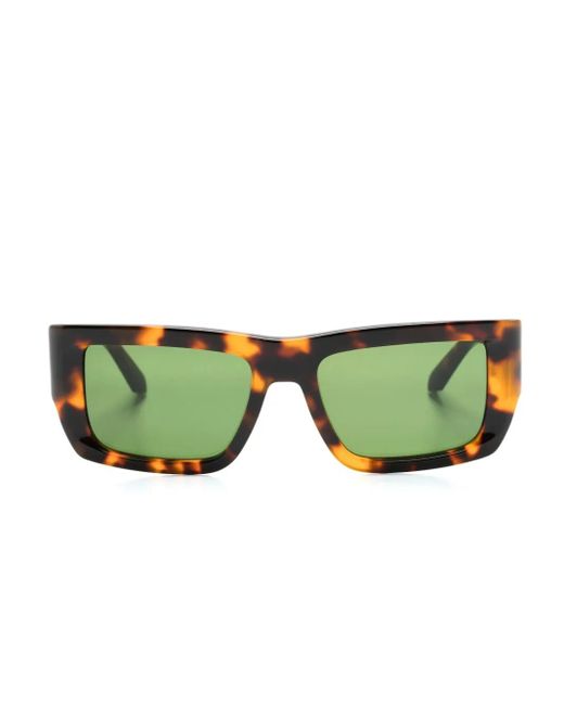 Off-White c/o Virgil Abloh Green Prescott Rectangle-Frame Sunglasses