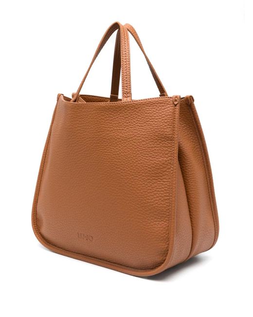 Liu Jo Brown Perforated-Logo Tote Bag