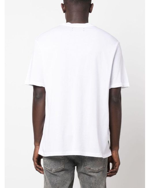 Amiri White Logo-appliquéd Cotton-jersey T-shirt for men