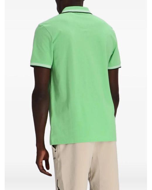 Polo Con Applicazione di Boss in Green da Uomo
