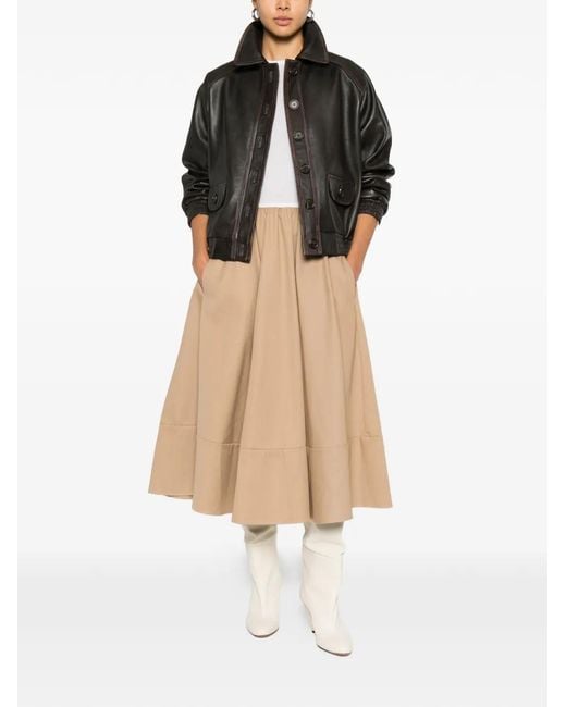 Maje Gray Cropped Leather Jacket