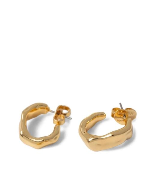 Orecchini A Cerchio Con Finitura Martellata di Kate Spade in Metallic