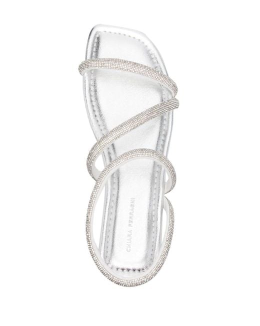 Chiara Ferragni White Andromedra Flat Sandals