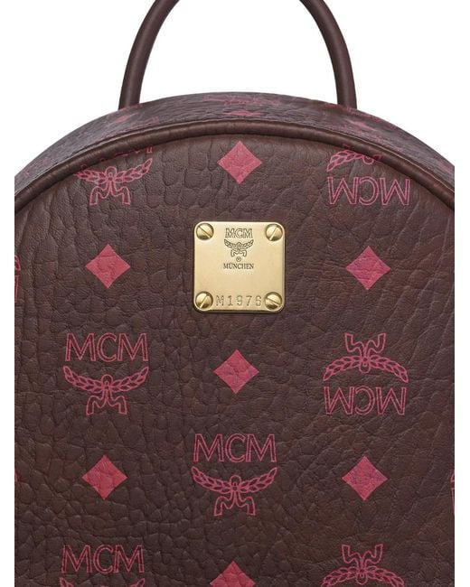 MCM Red Stark Visetos Backpack for men