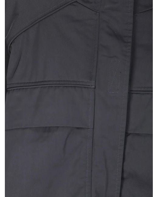 #MSM Blue Oversized High-Collar Jacket