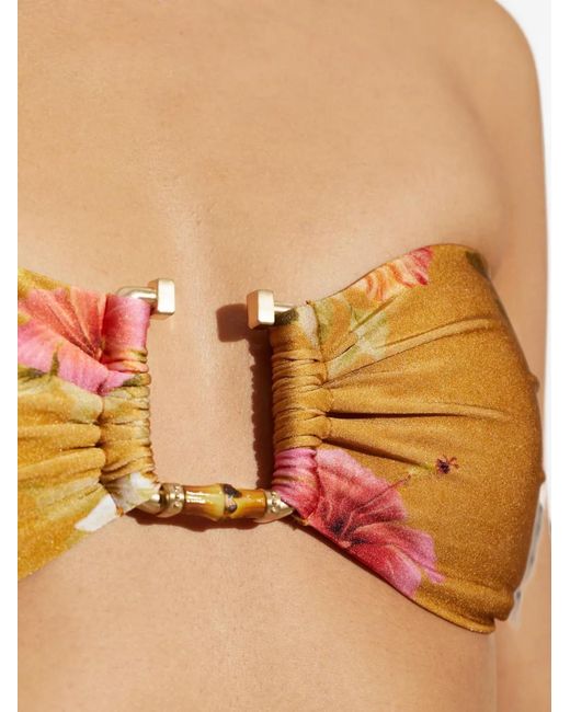 Zimmermann Metallic Mahon Bamboo Trim Bikini