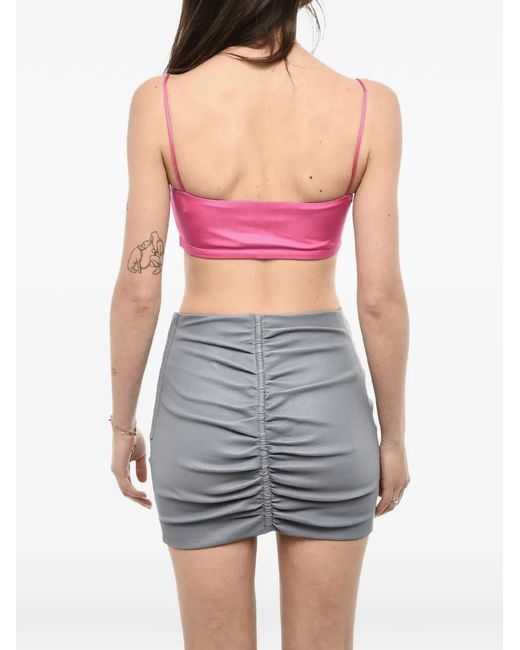 DSquared² Purple Logo-Detail Sleeveless Top
