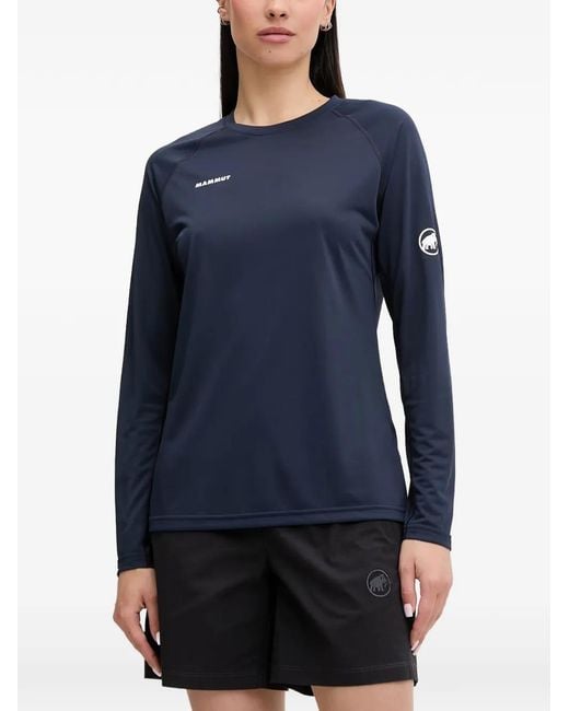 Mammut Blue Ducan Fl Long-Sleeve Performance T-Shirt