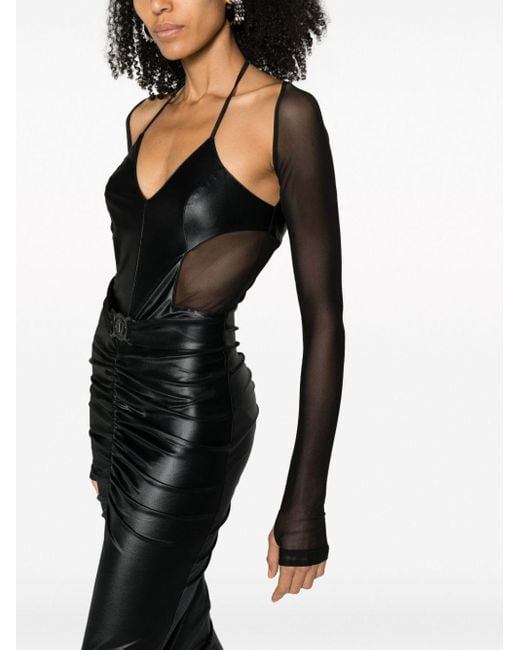 Versace Uitgesneden Midi-jurk in het Black
