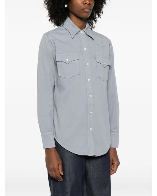 A.P.C. Gray Chemise Western