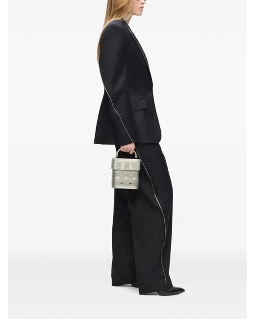 Karl Lagerfeld Black Rue St-Guillaume Maison Metallic Cross Body Bag