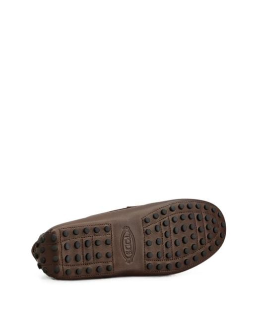 Tod's Brown Gommino Leather Loafers for men