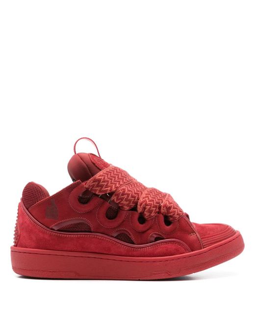 Lanvin Red Curb Sneakers for men