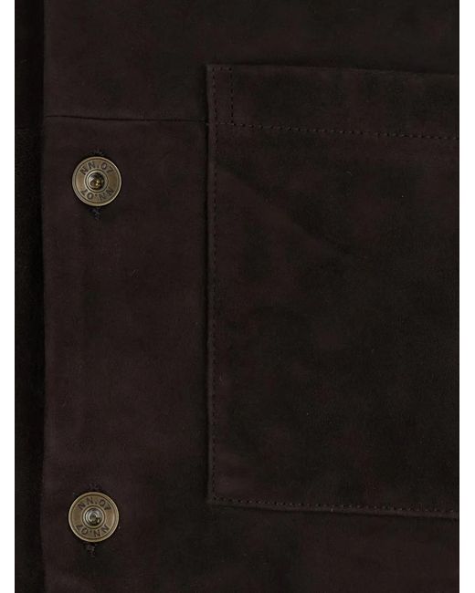 NN07 Black Suede Patch-Pocket Jacket for men