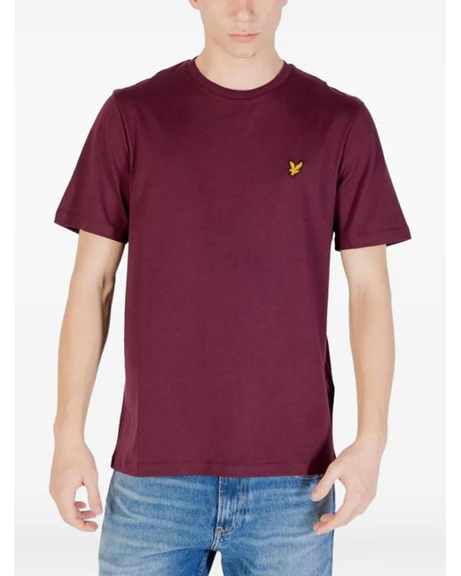 Lyle & Scott Red Logo-Patch T-Shirt for men