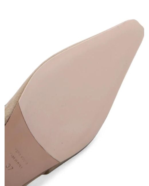 Notabene Natural Gisella Square-Toe Ballet Flats