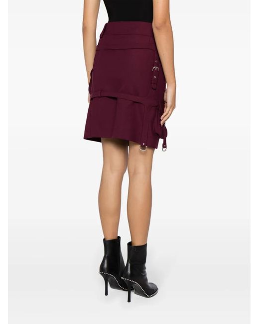 Off-White c/o Virgil Abloh Purple Cargo Buckle-Strap Midi Skirt