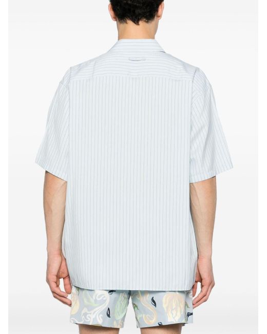 メンズ Lanvin Pinstriped Press-stud Shirt White
