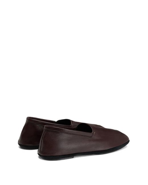 Lemaire Brown Square-Toe Slippers