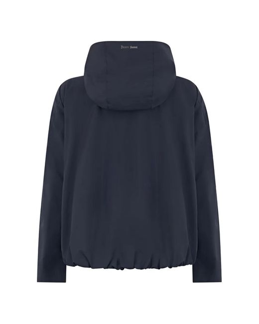 Herno Blue Hooded Jacket