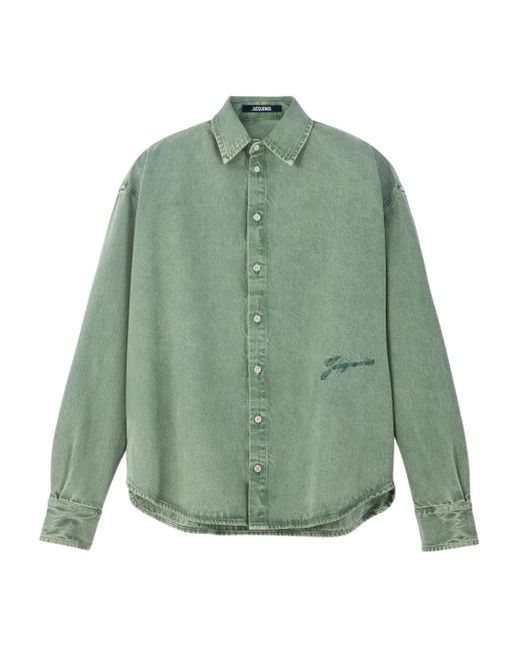 Jacquemus Green The Simon De-Nimes Denim Shirt for men