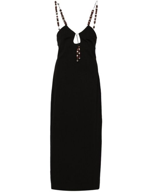 16Arlington Black Solaria Midi Dress