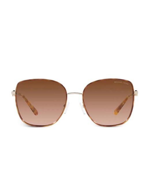 Michael Kors スクエアフレーム サングラス Brown