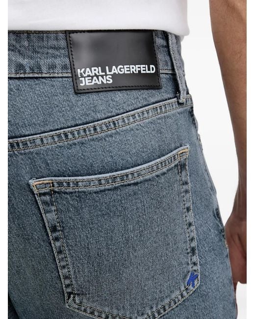 Karl Lagerfeld Blue Jean À Patch Logo for men