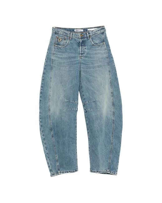 Lois Blue Aliana Barrel-Leg Jeans