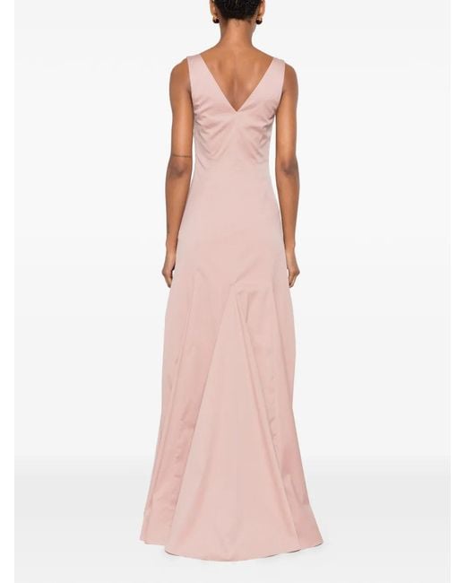 BERNADETTE Pink Aurelia Pleated Maxi Dress